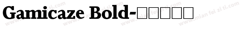 Gamicaze Bold字体转换